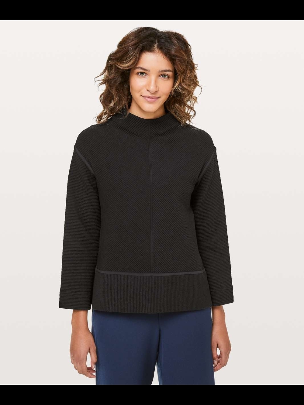 Lululemon On Repeat Mock Neck Black